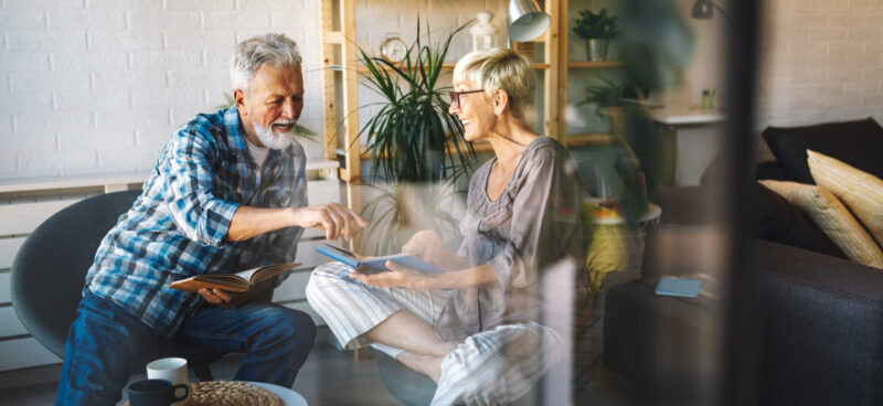 Older married couple in the empty nest phase who just dropped their child at college