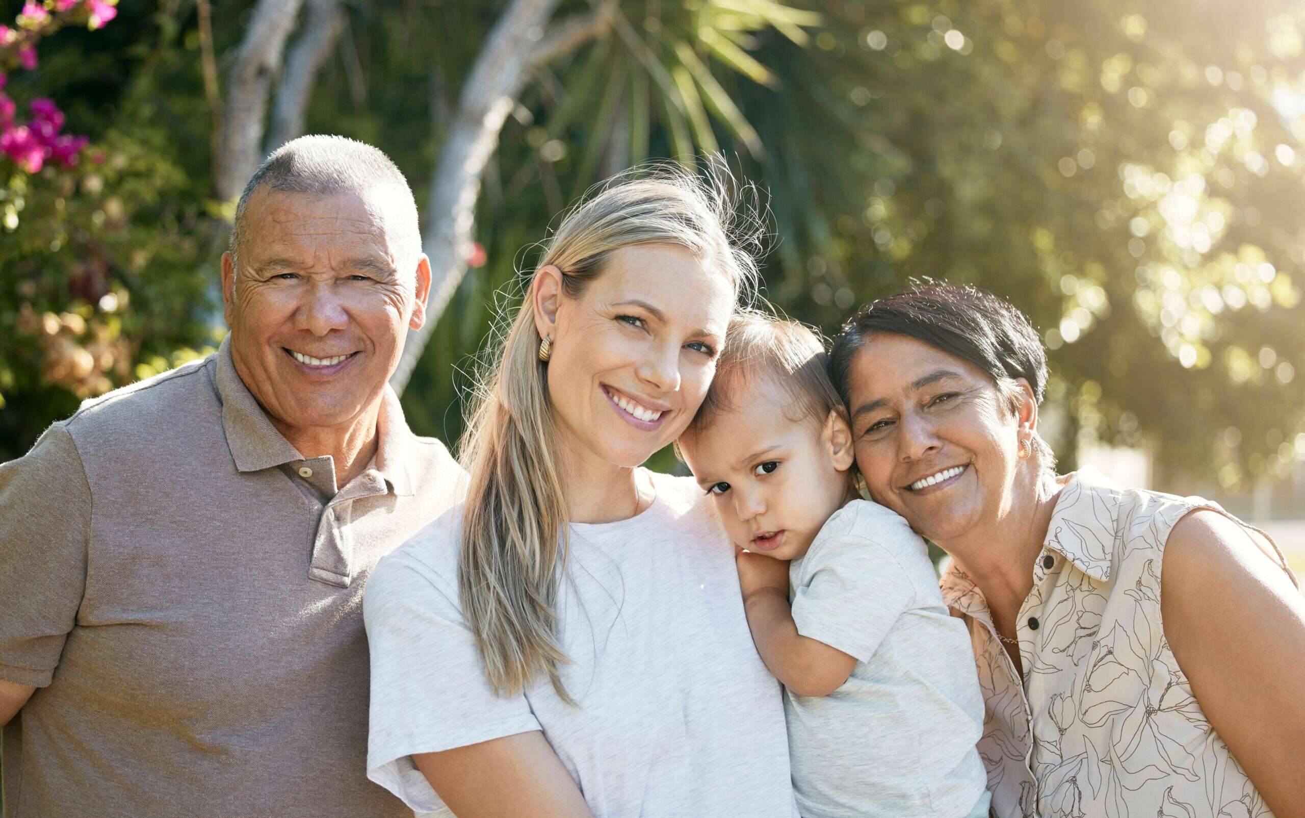 Older married couple with a grown child and young grandchild navigating what to do when your grown child hurts your feelings