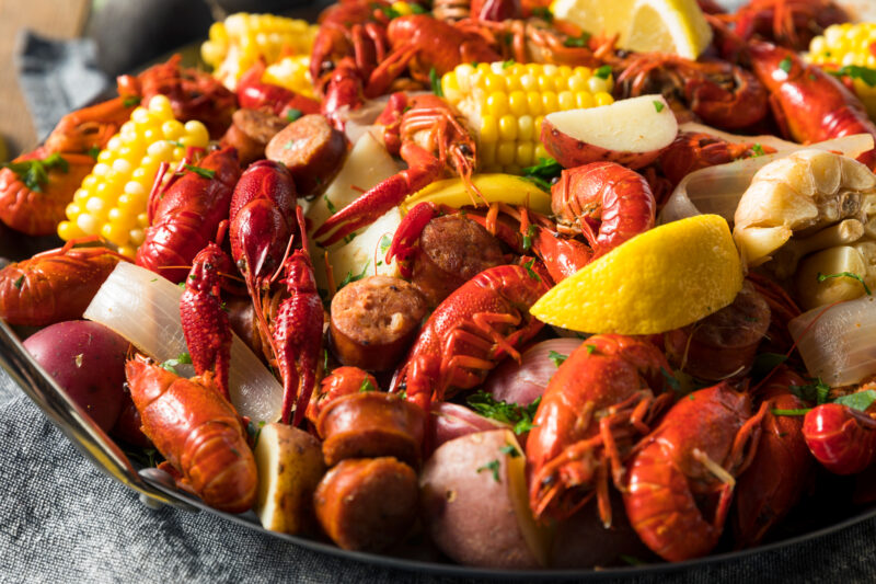 homemade low country boil, one of our 10 nontraditional christmas dinner ideas